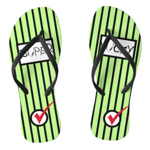 Abstract Art Super Lucky Check Mark Flip Flops