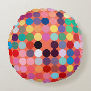 Abstract art texture. Colourful texture. Modern ar Round Cushion