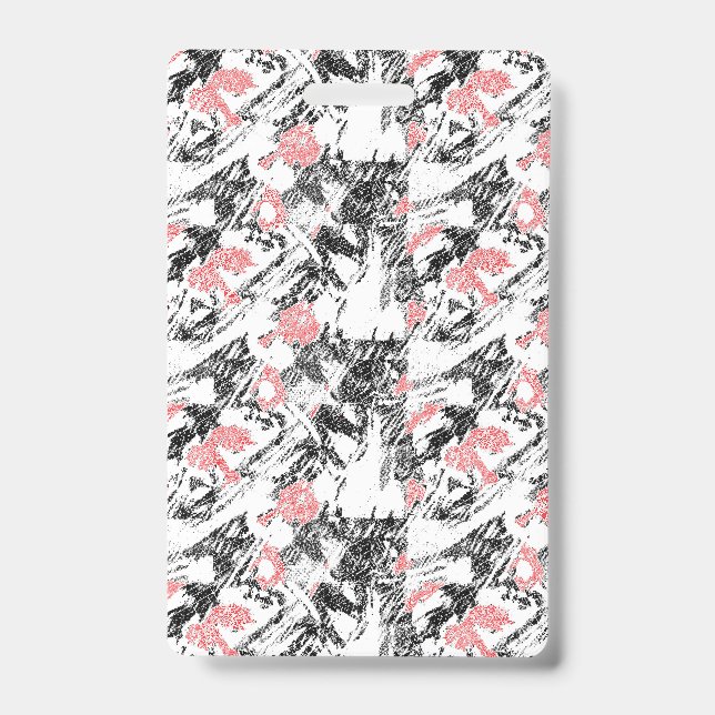 Abstract Art Texture Wallpaper Modern ID Badge (Front)
