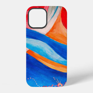 Abstract art textured background, closeup fragment iPhone 12 case