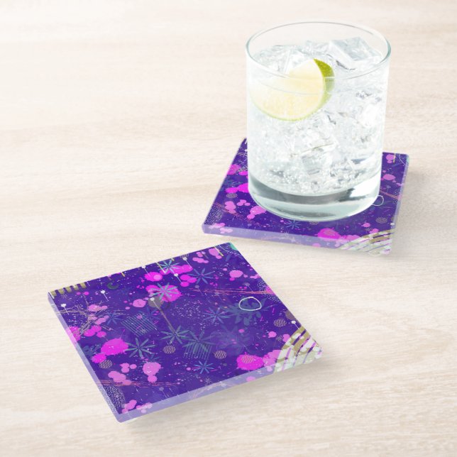 Abstract Art: the Creative Mind Glass Coaster (Angled)