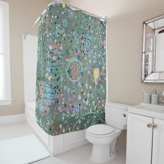 Abstract Art: Through the Meadow  Shower Curtain (In Situ)