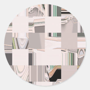 Abstract Art Tiled Classic Round Sticker
