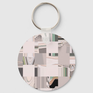 Abstract Art Tiled Key Ring