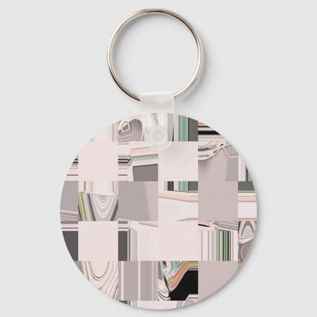 Abstract Art Tiled Key Ring (Front)