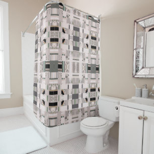 Abstract Art Tiled Shower Curtain