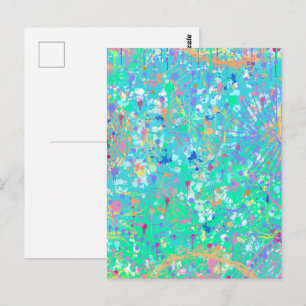 Abstract Art: Tiny Sea Creatures  Postcard