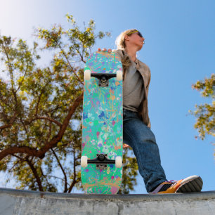 Abstract Art: Tiny Sea Creatures  Skateboard