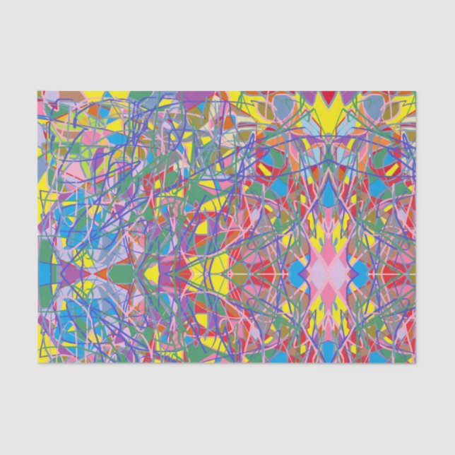 abstract art tranquil retro colors  tissue paper (Front)