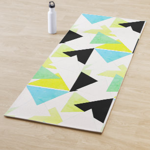 Abstract Art Triangle Pyramid Pattern Yoga Mat