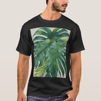 Abstract art tropical leaves background . T-Shirt