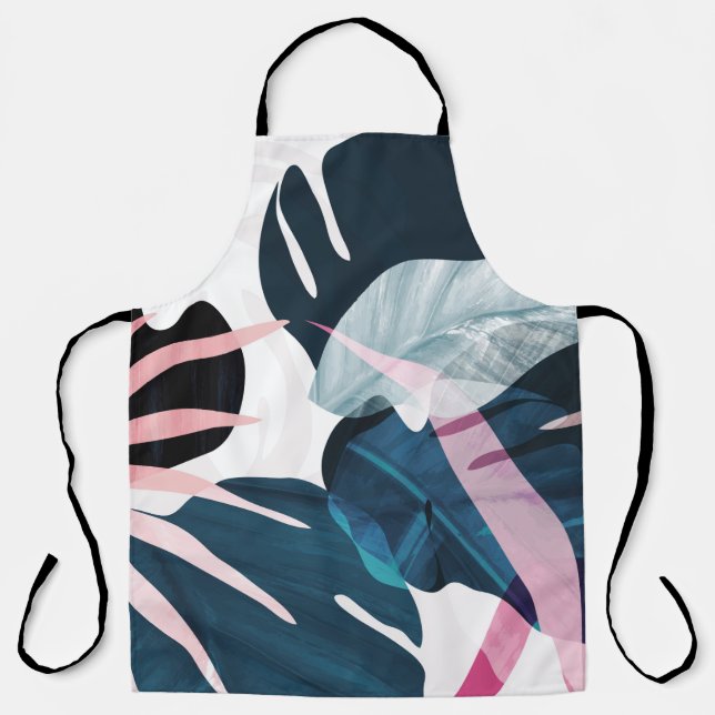 Abstract art tropical leaves background. Wallpaper Apron (Front)
