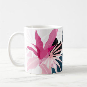 Abstract art tropical leaves background. Wallpaper Coffee Mug