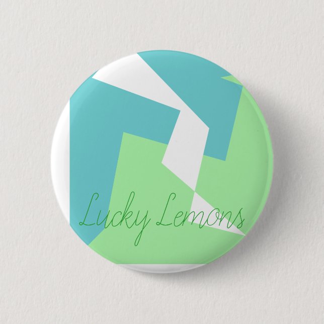 Abstract Art Turquoise Blue Green 6 Cm Round Badge (Front)