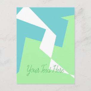Abstract Art Turquoise Blue Green Postcard