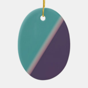 Abstract Art Turquoise Purple Ceramic Ornament