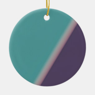 Abstract Art Turquoise Purple Ceramic Ornament