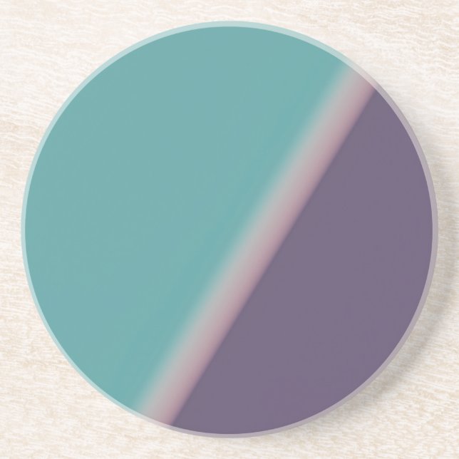 Abstract Art Turquoise Purple Coaster (Front)