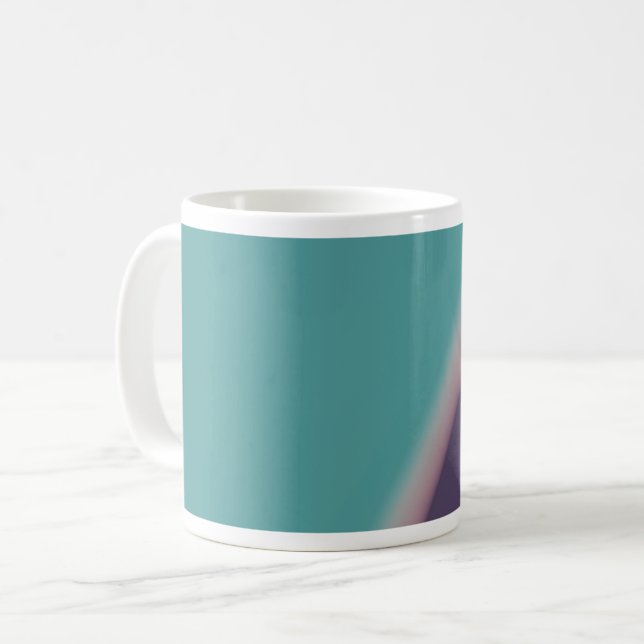 Abstract Art Turquoise Purple Coffee Mug (Front Left)