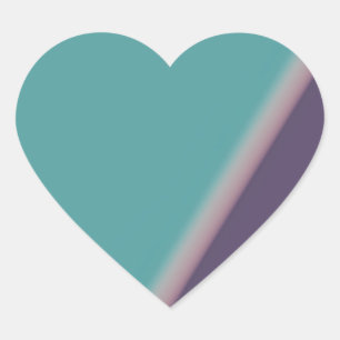 Abstract Art Turquoise Purple Heart Sticker