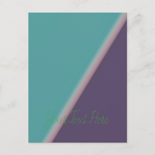 Abstract Art Turquoise Purple Postcard (Front)