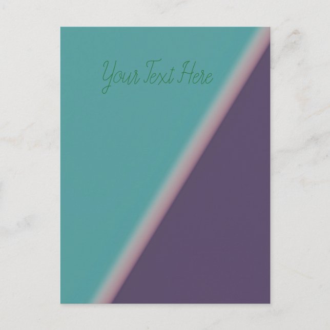 Abstract Art Turquoise Purple Postcard (Front)