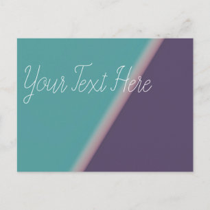 Abstract Art Turquoise Purple Postcard