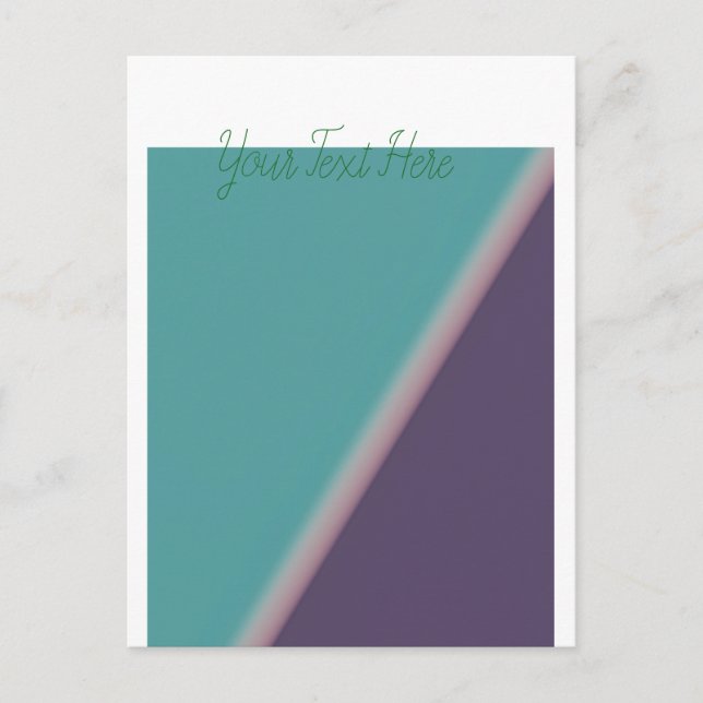 Abstract Art Turquoise Purple Postcard (Front)