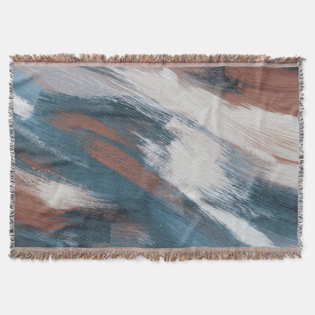 Abstract Art: Versatile Brush Strokes. Throw Blanket (Front)