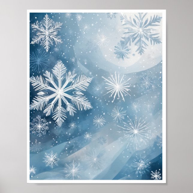 Abstract Art Wall Poster Winter Wonderland Kid (Front)