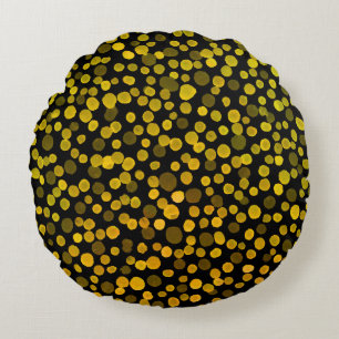 Abstract Art: Watercolor Creative Spots. Round Cushion
