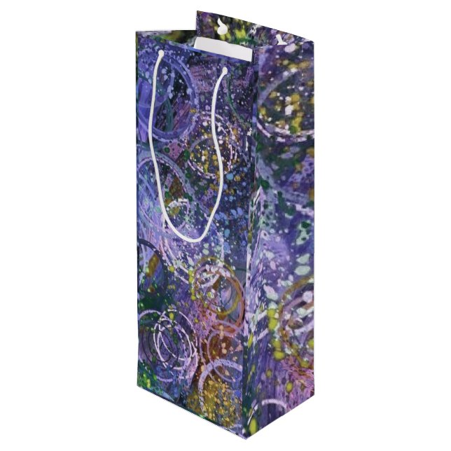  Abstract Art Wine Gift Bag (Back Angled)