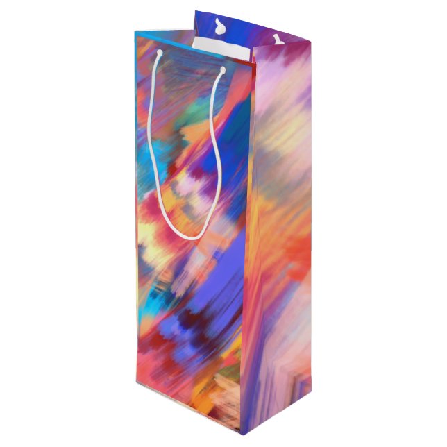  Abstract Art Wine Gift Bag (Back Angled)