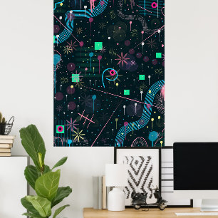 Abstract Art: Winter Skies Poster