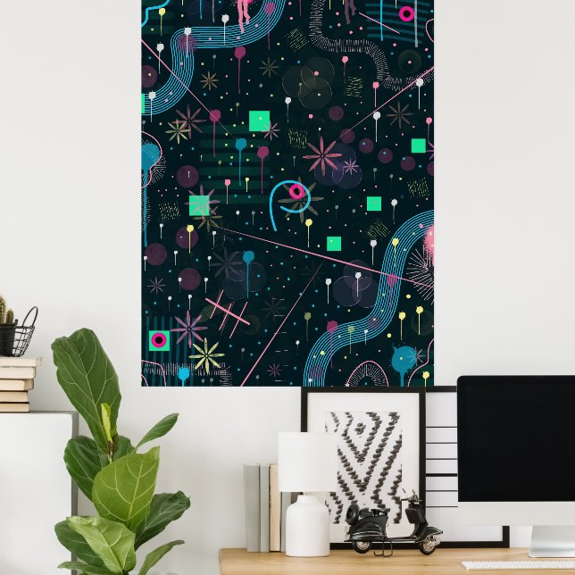 Abstract Art: Winter Skies Poster (Home Office)