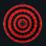 Abstract Art with Circles in Black & Red Dartboard<br><div class="desc">Abstract art with circle geometric shapes in black and red.</div>
