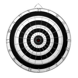 Abstract Art with Circles in Black & White Dartboard
