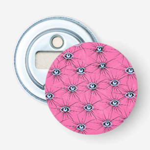 Abstract Art with pink background on magnet Bottle Opener