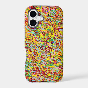 abstract art with scribble,very colourful