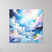 Abstract art with sky theme