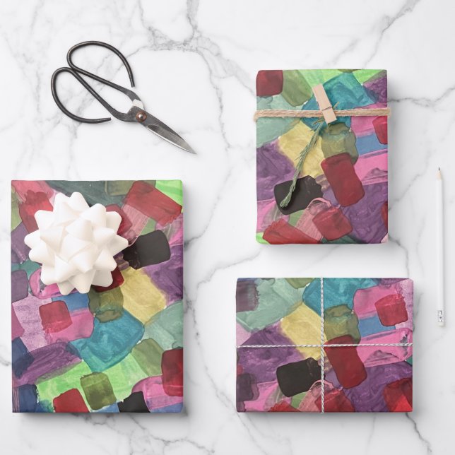 Abstract Art  Wrapping Paper Sheet (Front)