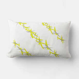 Abstract Art Yellow Grey Throw Pillow Cushion