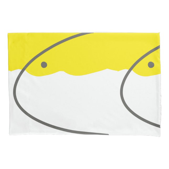 Abstract Art Yellow Grey White Minimalism Pillowcase (Front)