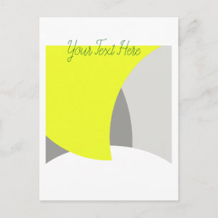 Abstract Art Yellow Grey White Postcard