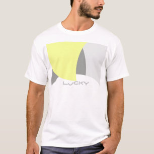 Abstract Art Yellow Grey White T-Shirt