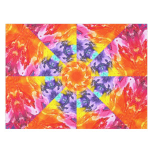 Abstract Artist Paint Colorful Kaleidoscope Tablecloth