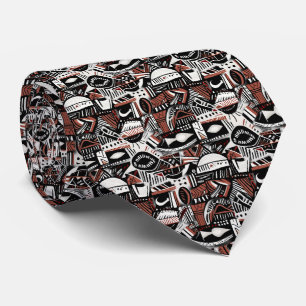 Abstract Artistic African Ethnic Pattern Tie