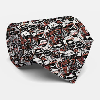 Abstract Artistic African Ethnic Pattern Tie