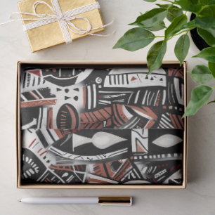 Abstract Artistic African Ethnic Pattern Tissue Paper