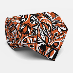 Abstract Artistic Boho Whimsical Geometric Pattern Tie